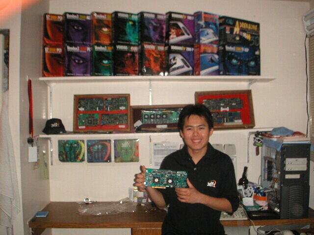 Holding the Voodoo 5 5000 PCI