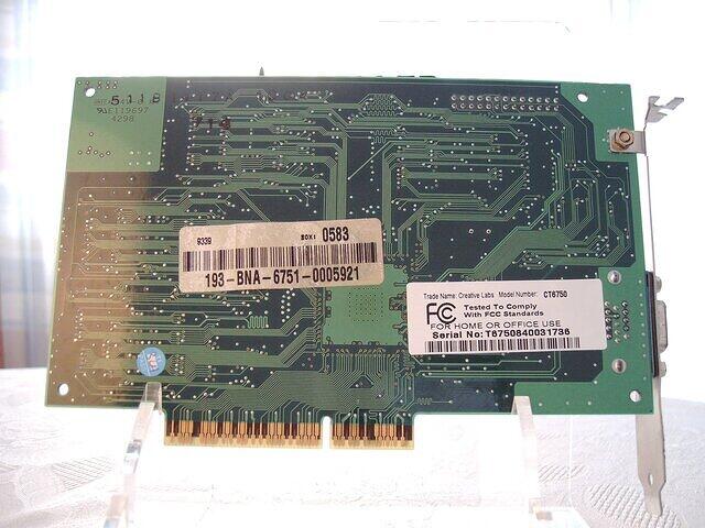 Creative 3D Blaster Banshee
CT6750
(AGP 16MB SGRAM)
(back)