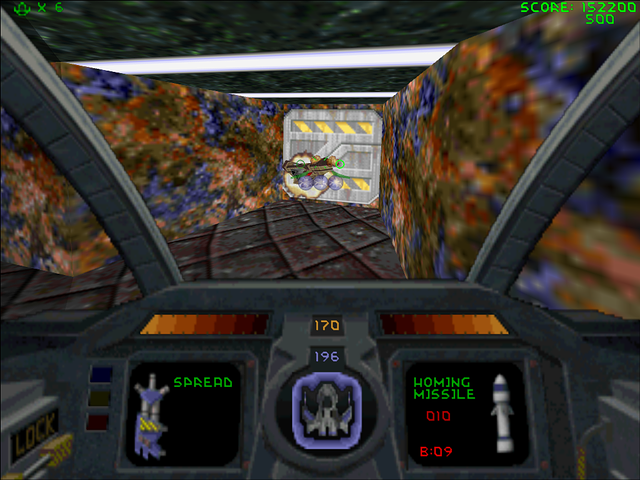 D1X-Rebirth 0.55.1 on 5500 PCI Mac FSAA x2 LOD -4 before explosion