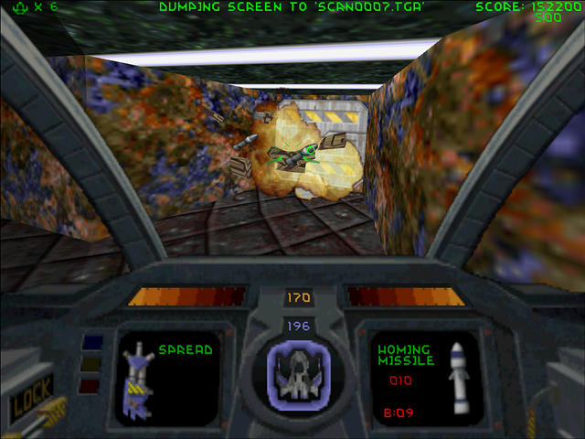 D1X-Rebirth 0.55.1 on 5500 PCI Mac FSAA x2 LOD -4 during explosion