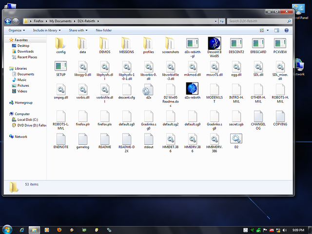 Firefox D2X-Rebirth contents