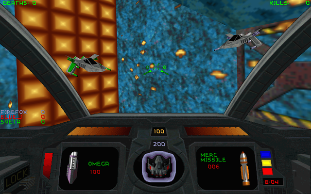 from Blue_1's cockpit in game of Firefox