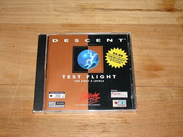 Descent Test Flight 3 Level Demo Disk Factory Sealed top