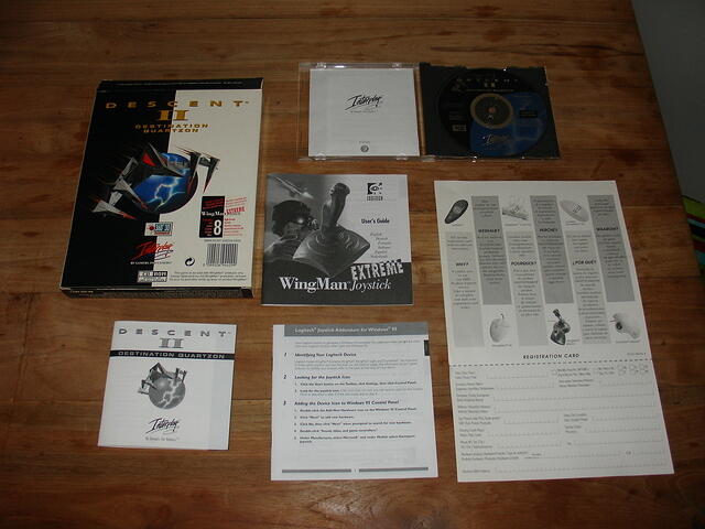 Descent II Destination Quartzon Demo Logitech Wingman Extreme Joystick Edition contents a