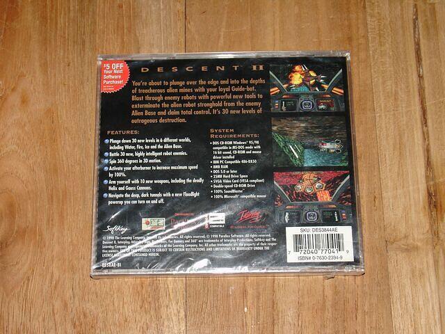 SoftKey Descent II Sealed + America Online Trail rear