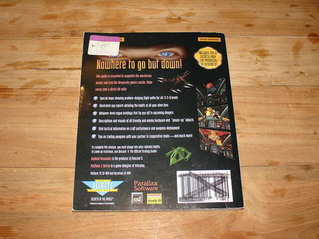 Descent II The Official Strategy Guide rear