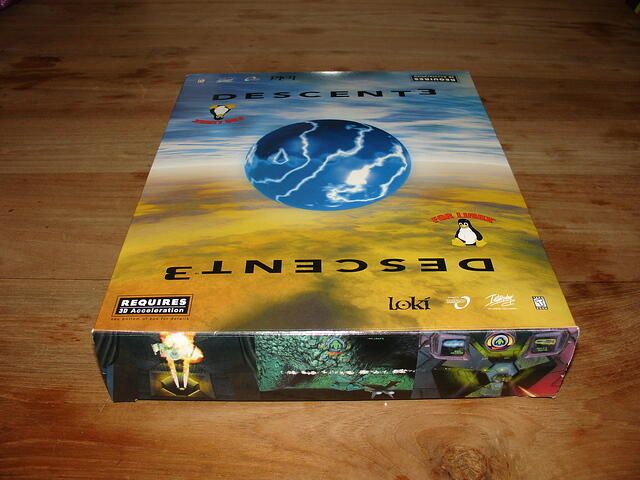 Descent 3 for Linux flap art