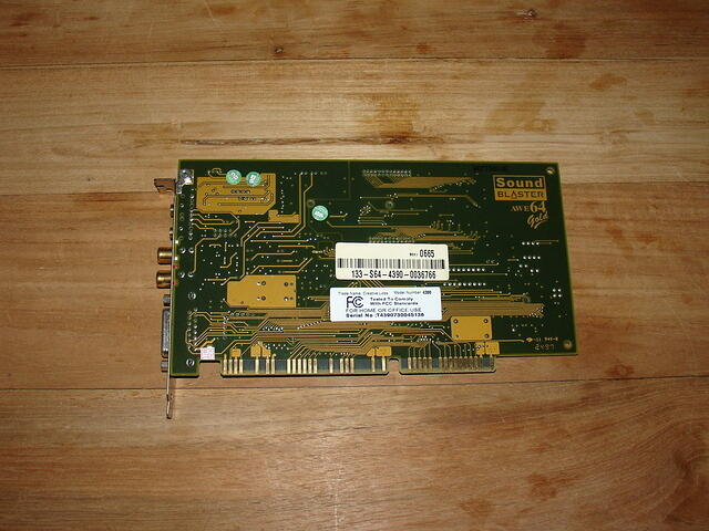 Creative Labs CT4390 Sound Blaster AWE64 Gold Rev.A 2497 rear