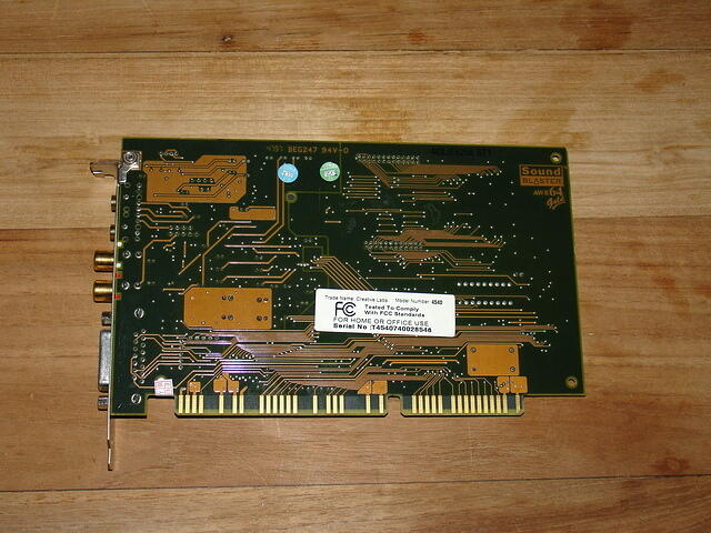 Creative Labs CT4540 Sound Blaster AWE64 Gold Rev.A1 4797 rear