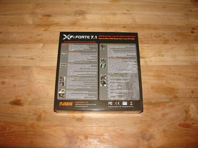 Auzentech X-Fi Forte 7.1 PCI-E 64MB X-Ram Box rear