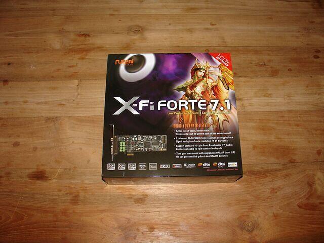 Auzentech X-Fi Forte 7.1 PCI-E 64MB X-Ram Box top