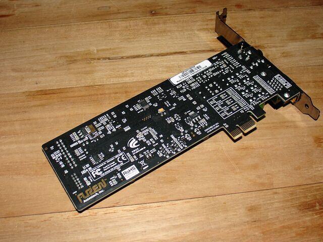 Auzentech X-Fi Forte 7.1 PCI-E 64MB X-Ram rear angled