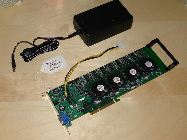My ex-3dfx Voodoo 5 6000 AGP 128MB Rev.A 3700 + 3dfx Late Voodoo Volts Rev.A 0030 set.