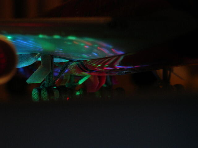 Qantas Wunala Dreaming B744 Tricool led effects