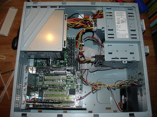 PSU connected & cables neatly Tie Wrapped