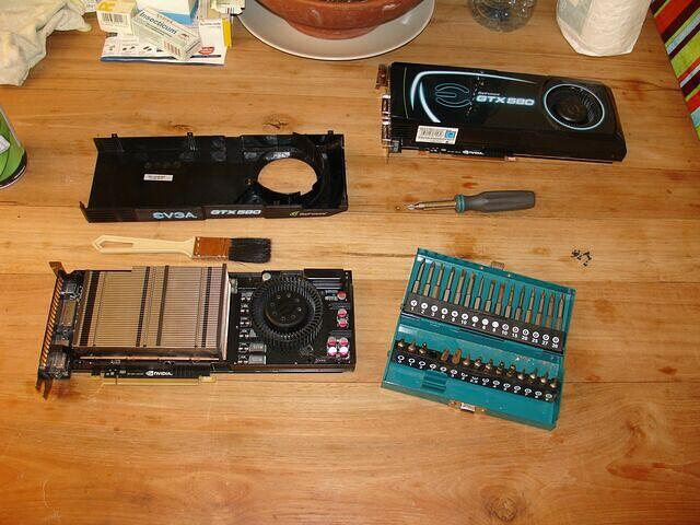 EVGA GTX 580 SCE 1536MB ready for cleaning treatment