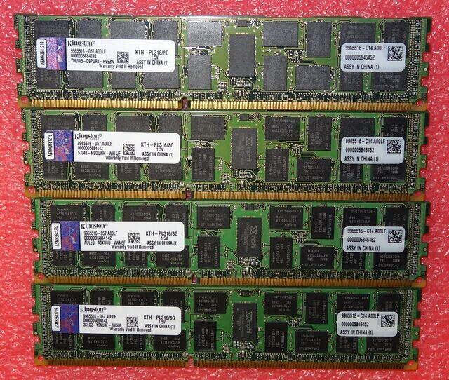4x 8GB PC3-12800 ECC Reg Kingston Server Ram