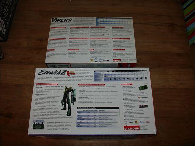 Diamond Multimedia Savage4 Xtreme USA & Diamond Multimedia Viper II Z200 EUR Boxed rear