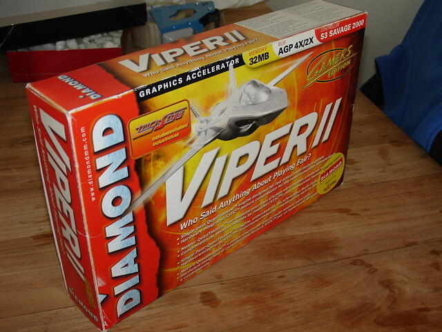Diamond Multimedia Viper II Z200 AGP 32MB Gamers Edition Box angled