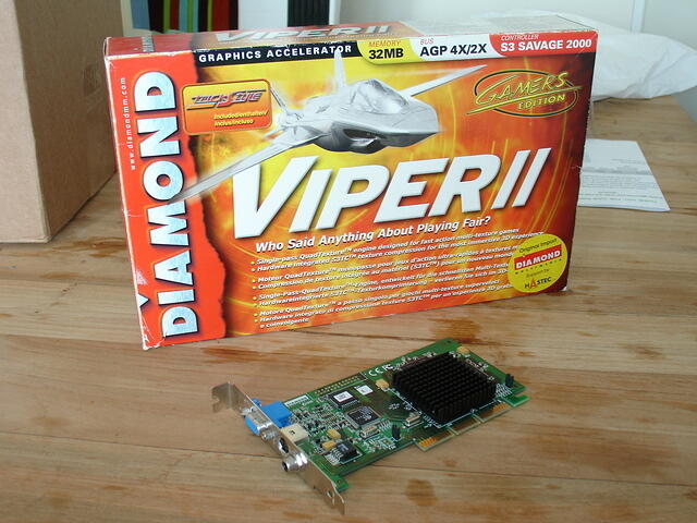 Viper II box and Savage 2000 VGA card