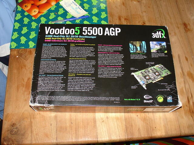 Damage can be seen on edges