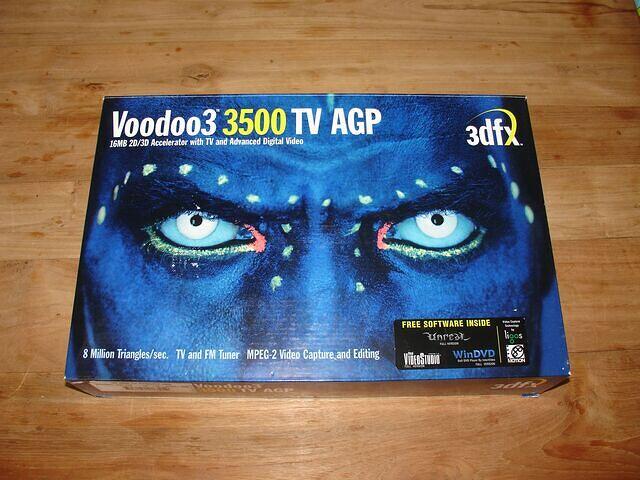 3dfx Voodoo3 3500 TV AGP 16MB Rev.B 9951 Boxed USA top
