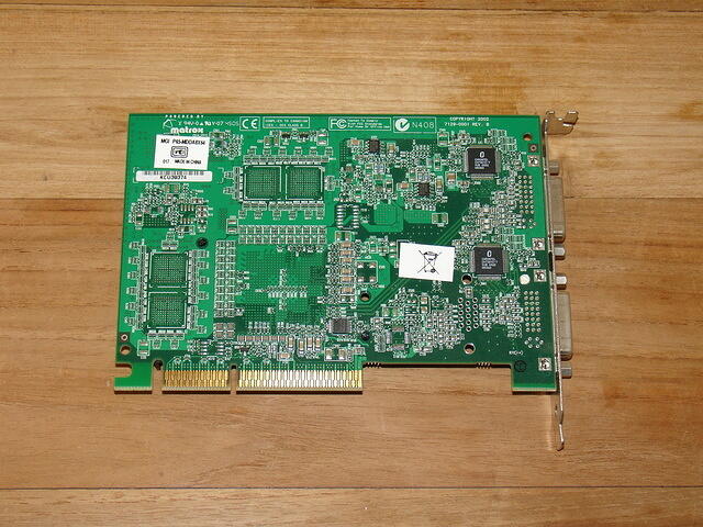 Matrox Millenium P650 Parhelia-LX AGP 64MB 128Bit DDR Rev.B 4505 rear