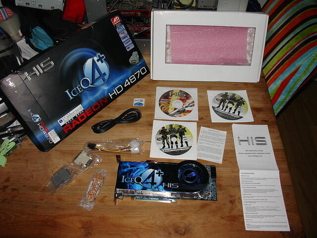 HIS Radeon HD 4870 ICEQ4+ PCI-E 1024MB package contents