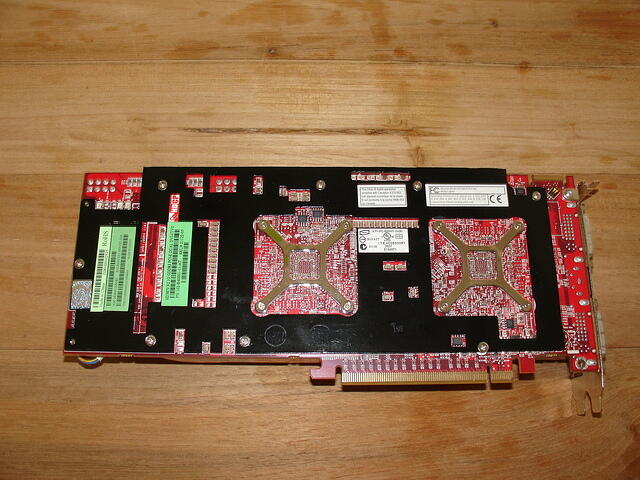 ATi Radeon HD 3870 X2 PCI-E 1024MB GDDR3 R680 Non Qualification Sample Rear.JPG