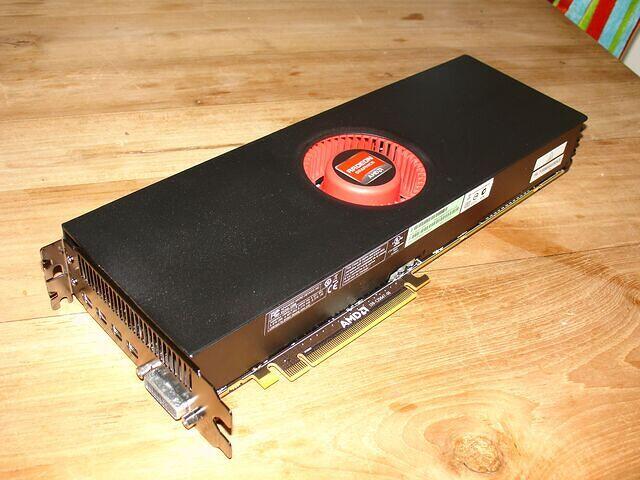 AMD Radeon HD 6990 top angled