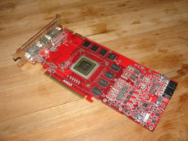 RV770 XT Naked PCB top angled