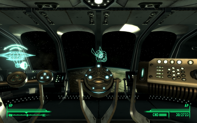Fallout 3 Mothership Zeta Captain Cockpit Mode