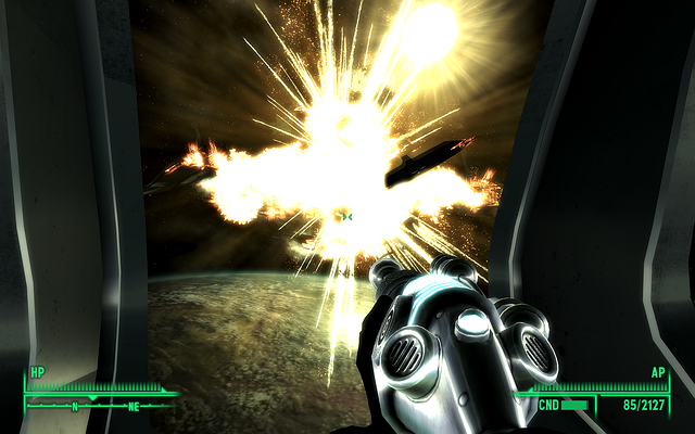 Fallout 3 Mothership Zeta Enemy Starship Explosion 2nd Attempt b