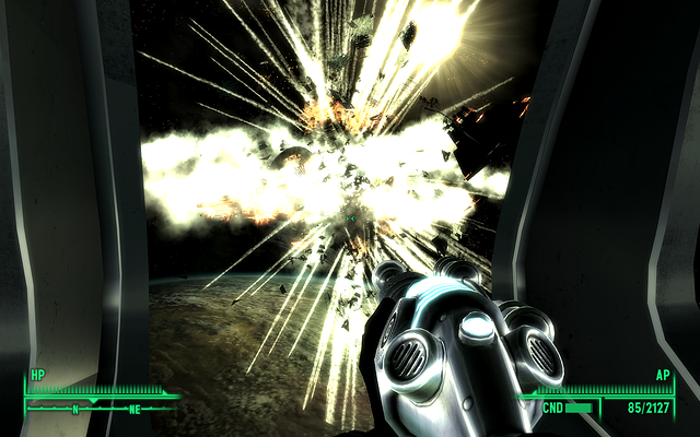 Fallout 3 Mothership Zeta Enemy Starship Explosion 2nd Attempt d