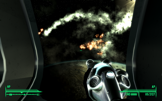 Fallout 3 Mothership Zeta Enemy Starship Explosion 2nd Attempt f