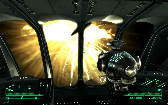 Fallout 3 Mothership Zeta Enemy Starship Explosion a