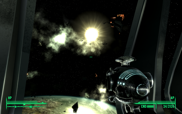 Fallout 3 Mothership Zeta Enemy Starship Explosion d