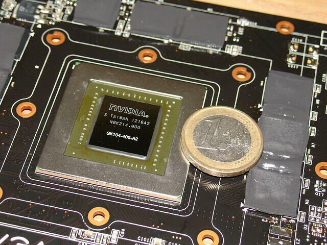 GK104-400-A2 compared with 1 Euro Coin