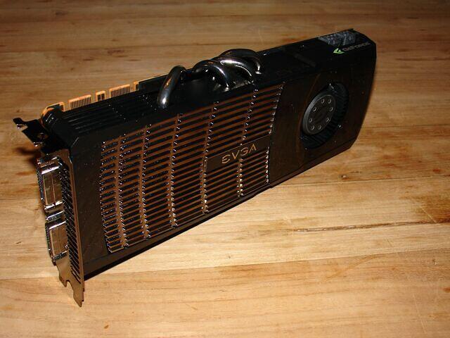 EVGA GTX 480 side top angled