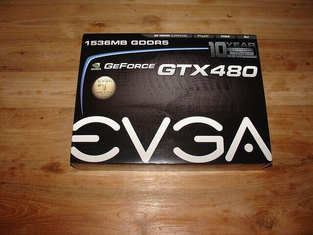 EVGA GeForce GTX 480 Box top