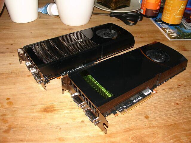 GTX 480's top angled