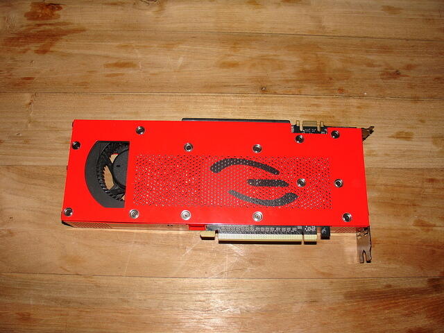 EVGA GeForce GTX 295 Red Edition "Golden Sample" PCI-E 1792MB 896Bit GDDR3 Rev.A1 1509 rear
