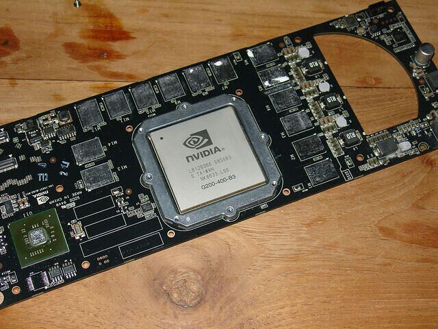 GTX 295 RE Main card Slave PCB G200-400-B3 closeup