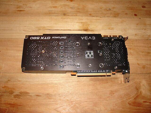 EVGA GTX 580 SCE + Backplate rear