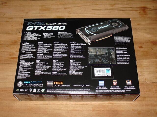 EVGA GeForce GTX 580 Super Clocked Edition PCI-E 1536MB 384Bit GDDR5 Rev.A1 4910  box rear