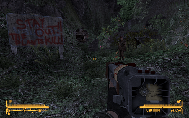 Vault 22 Welcome sign + vault entrance