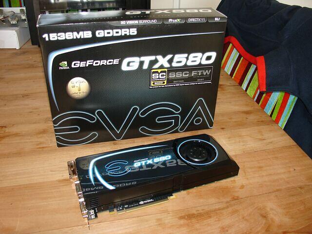 EVGA GTX 580 SCE USA + Box reflection shot