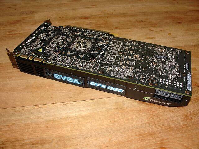 EVGA GTX 580 SCE USA rear angled