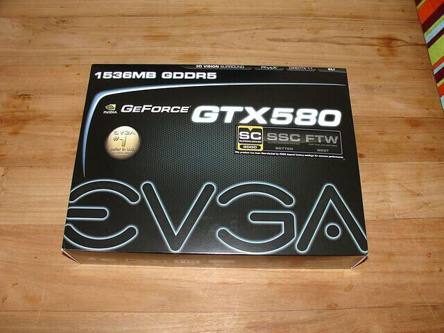 EVGA GTX 580 SCE box top
