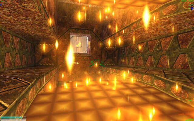 D2X-XL Descent 1 Vignettes Alien Tunnels level full screen no cockpit + SLI FSAA x32